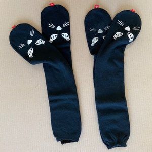 - 2  pairs soft warm long funny novelty hand puppet socks airline